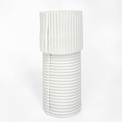 White Porcelain "Calpis" Vase - Tall