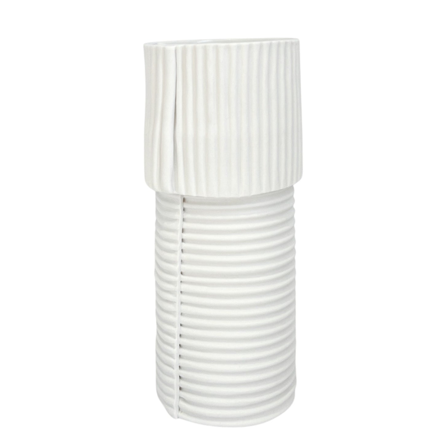White Porcelain "Calpis" Vase - Tall