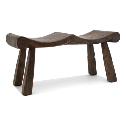 Hand Carved Suar Wood Bench