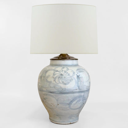 Light Blue Ming Style Table Lamp