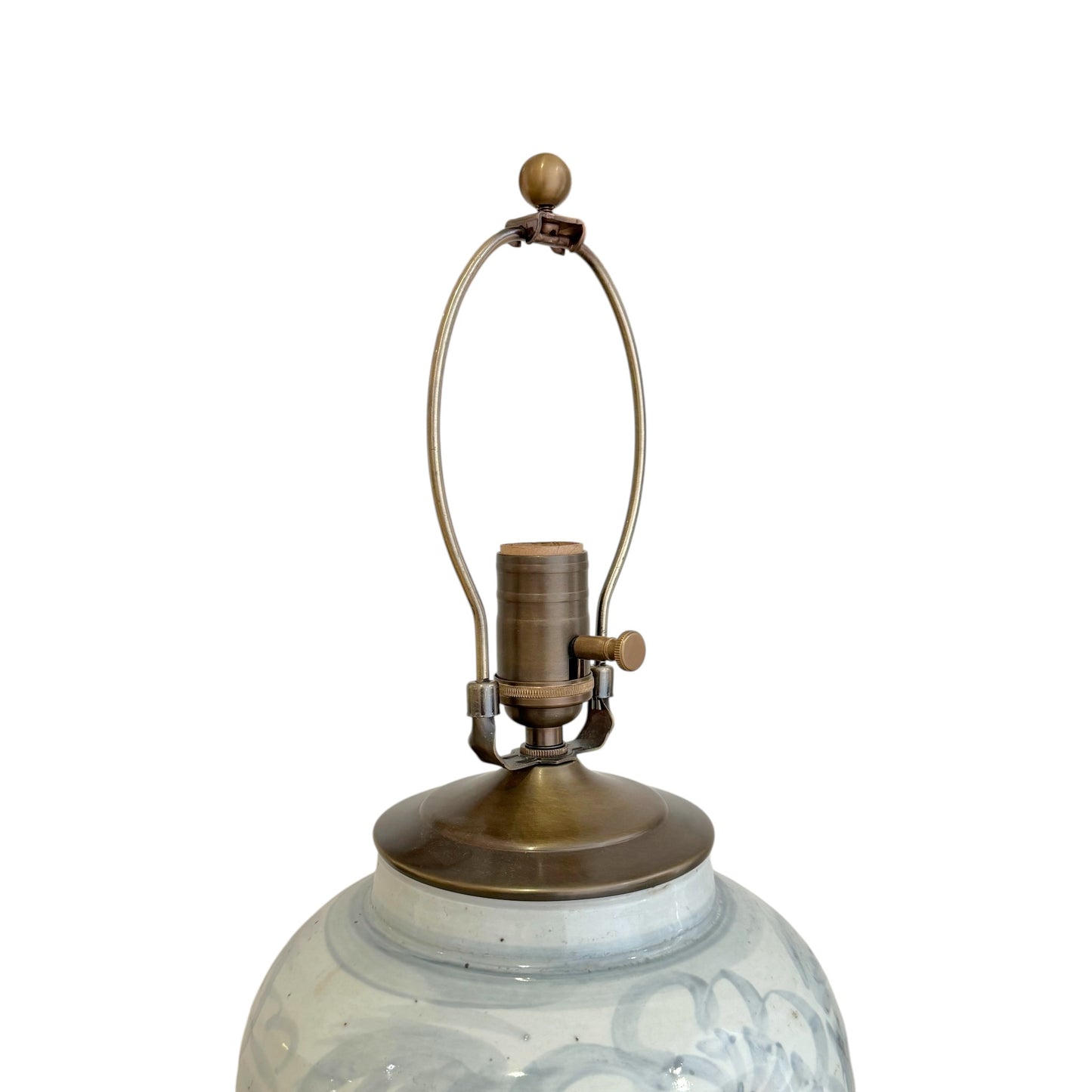 Light Blue Ming Style Table Lamp