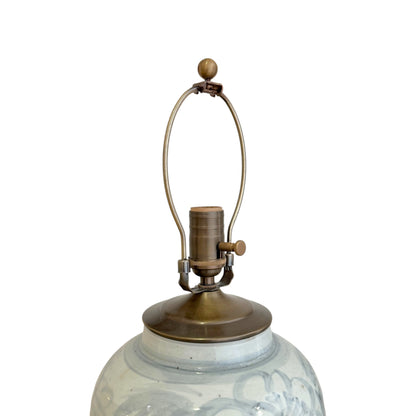 Light Blue Ming Style Table Lamp