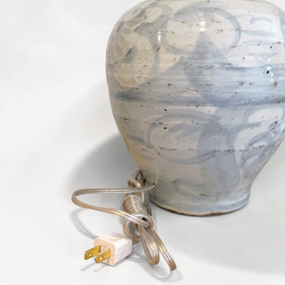 Light Blue Ming Style Table Lamp
