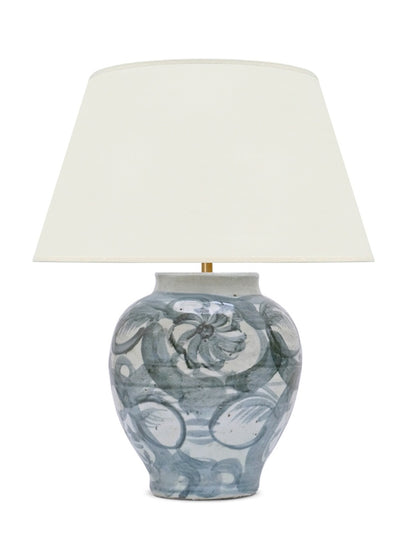 Dark Blue Ming Style Table Lamp