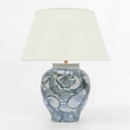 Dark Blue Ming Style Table Lamp