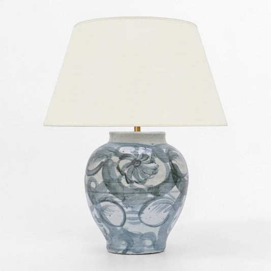 Dark Blue Ming Style Table Lamp