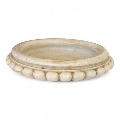 Round Hand Carved Marble Bowl