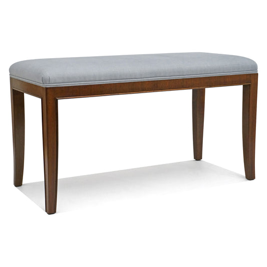 Walnut Bench with Tapered Legs