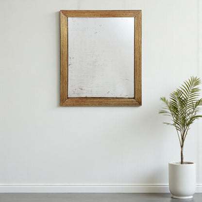 French Ribbed Giltwood Mirror
