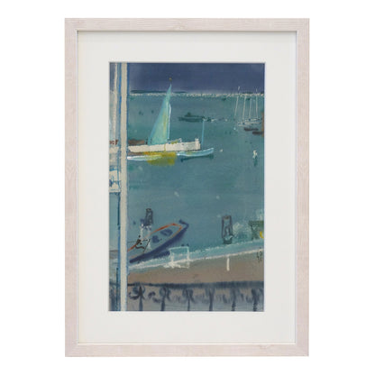 Watercolor Harbor Scene by Patrick Hall