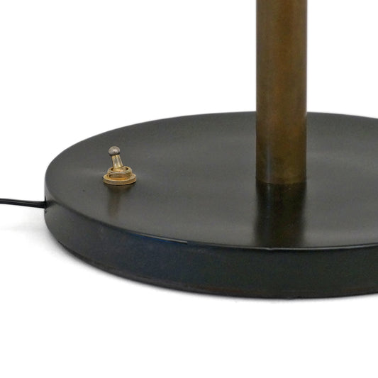 Italian Mid Century Brass and Aluminum Desk Lamp
