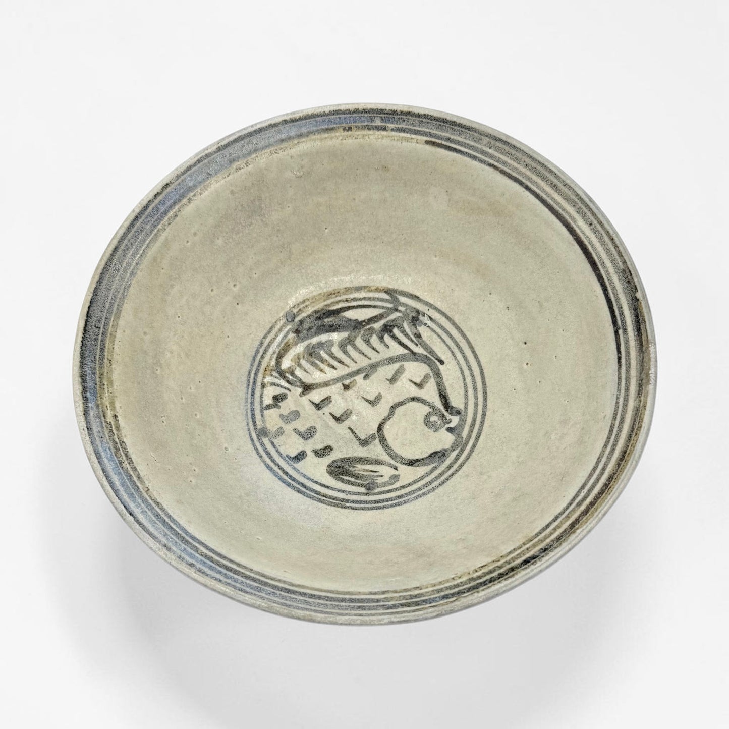 Hand Painted Chinese Stoneware Bowl