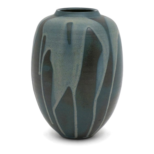Japanese Blue Drip Glaze Vase