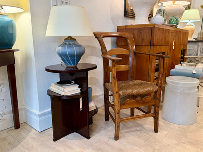 Oval Walnut Asymmetrical Table