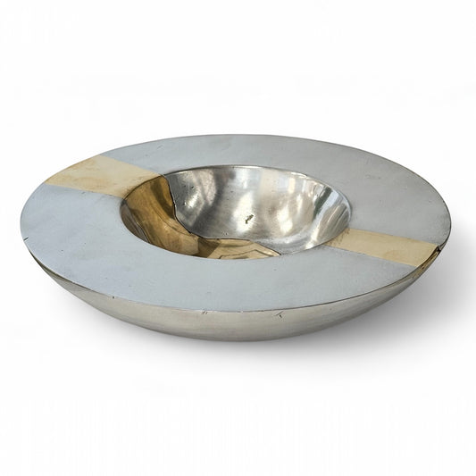 Aluminum and Brass Bowl by David Marshall