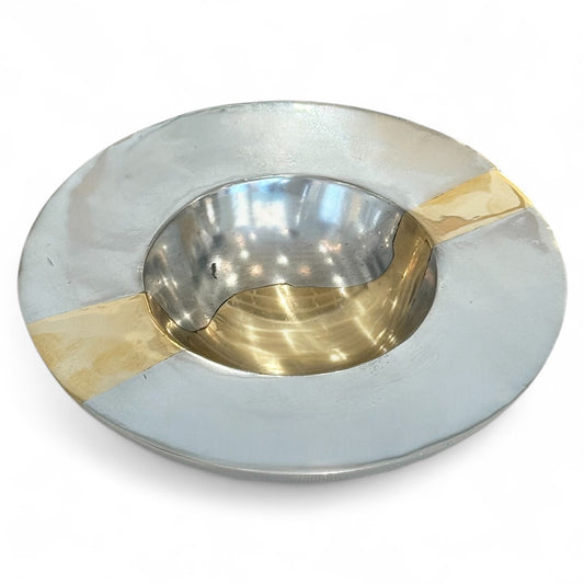 Aluminum and Brass Bowl by David Marshall