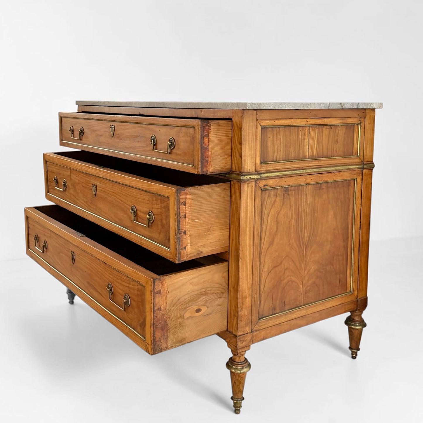 18th Century French Walnut Commode with Marble Top