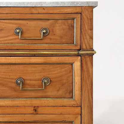 18th Century French Walnut Commode with Marble Top