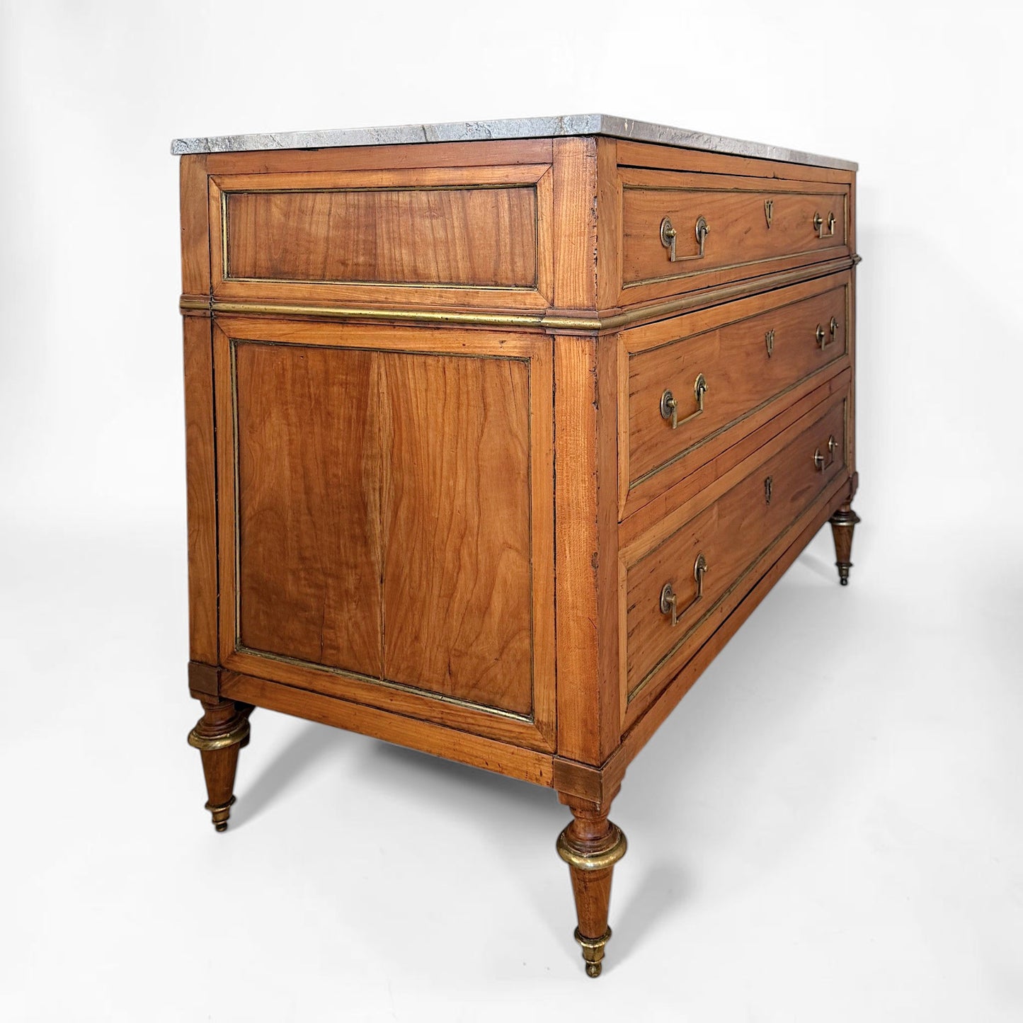 18th Century French Walnut Commode with Marble Top