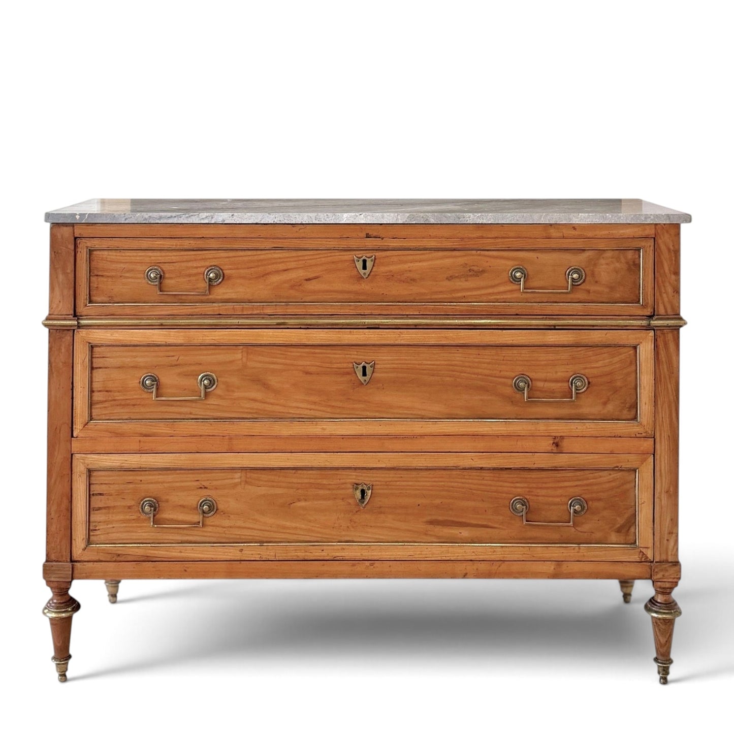 18th Century French Walnut Commode with Marble Top