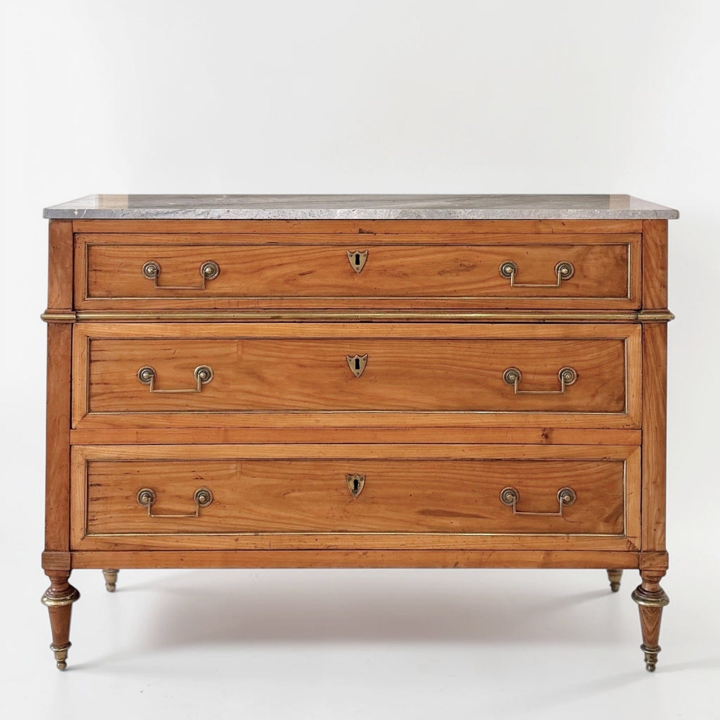 18th Century French Walnut Commode with Marble Top