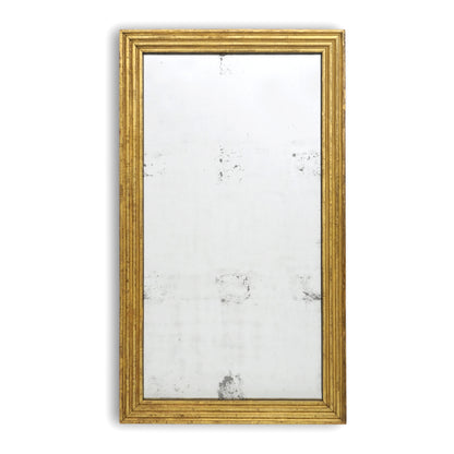 Narrow Reeded Gilt Wood Mirror