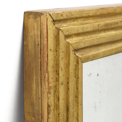 Narrow Reeded Gilt Wood Mirror