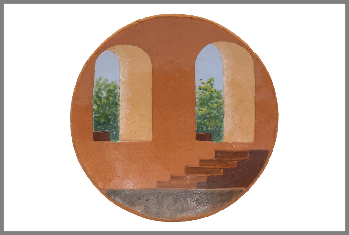 Scenic Terra Cotta Plate