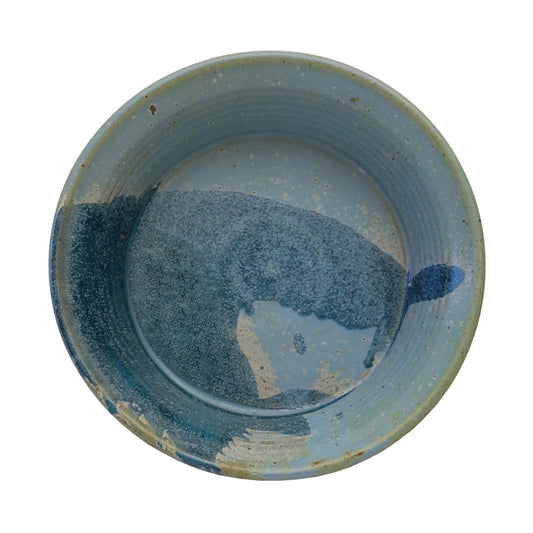 Abstract Blue Ceramic Bowl