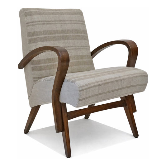Czech Mid Century Beech Wood Armchair