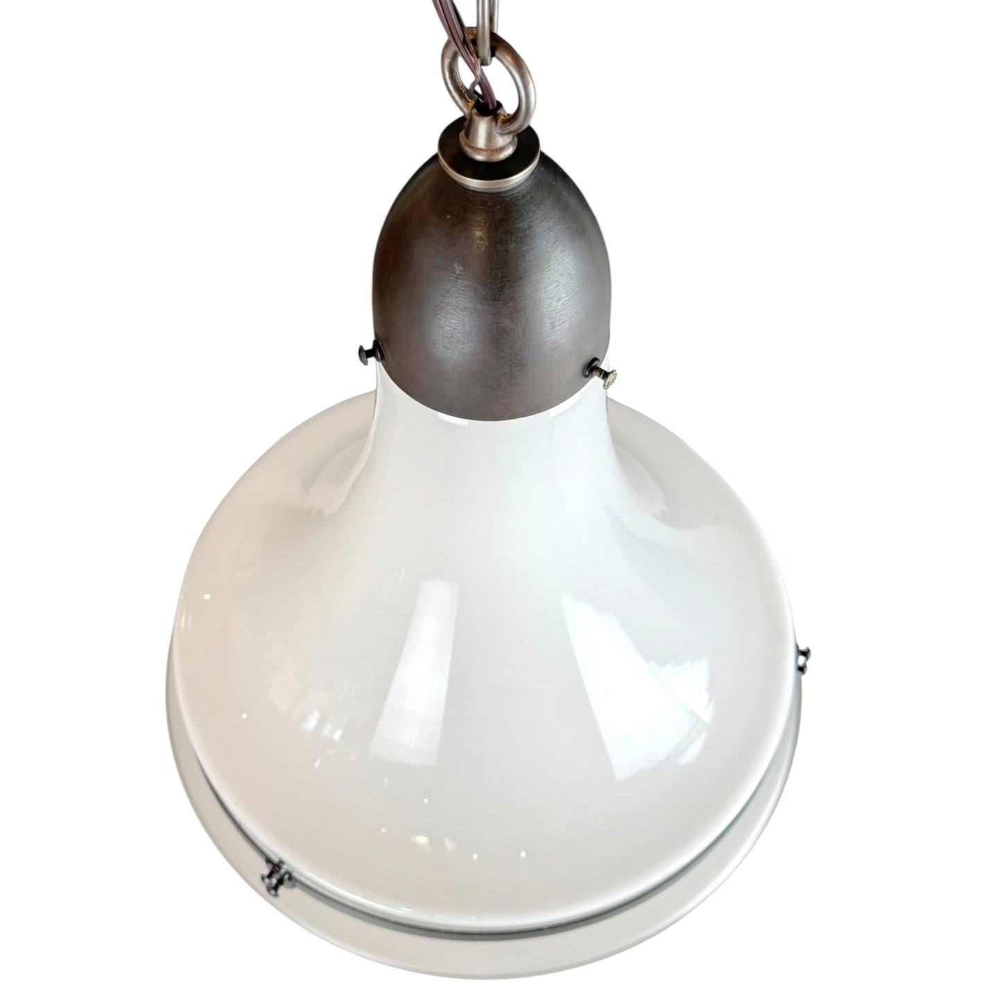 Set of Three Opaline Pendant Lights