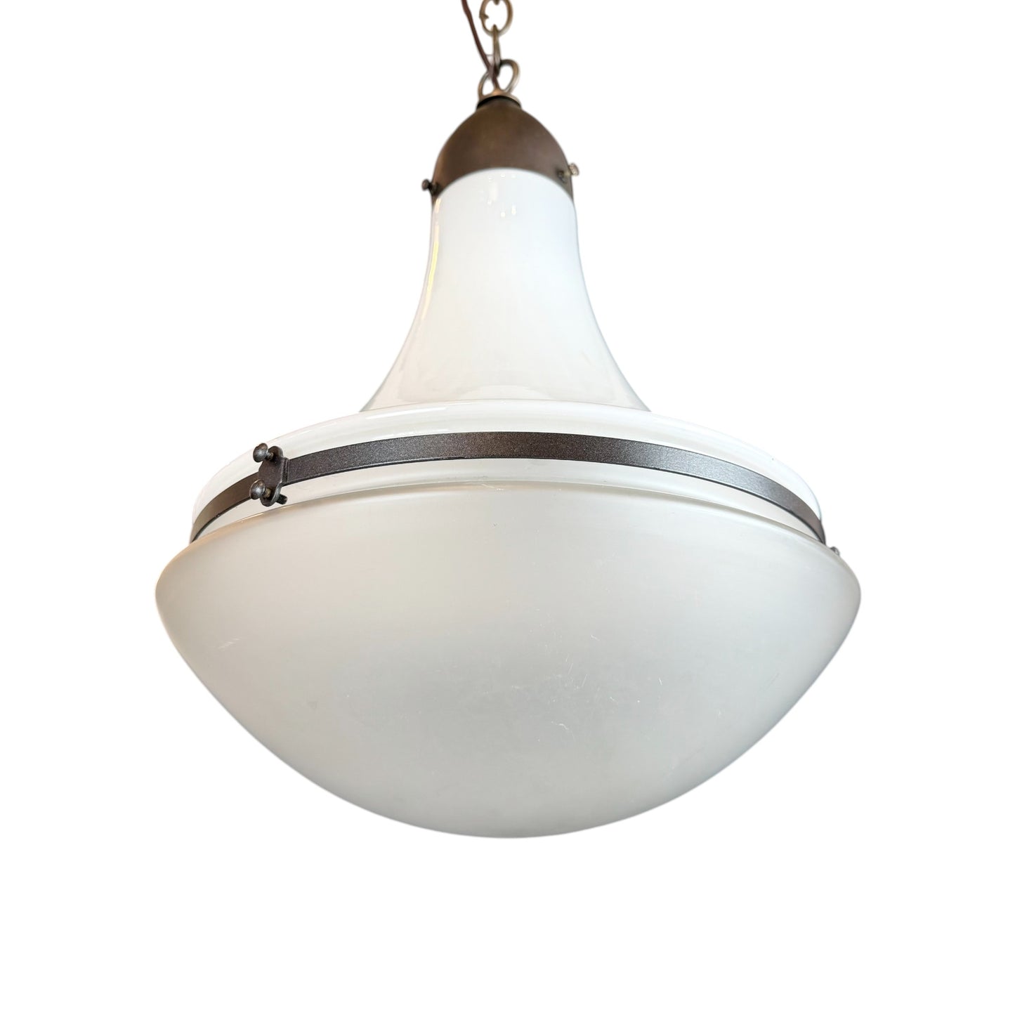 Set of Three Opaline Pendant Lights