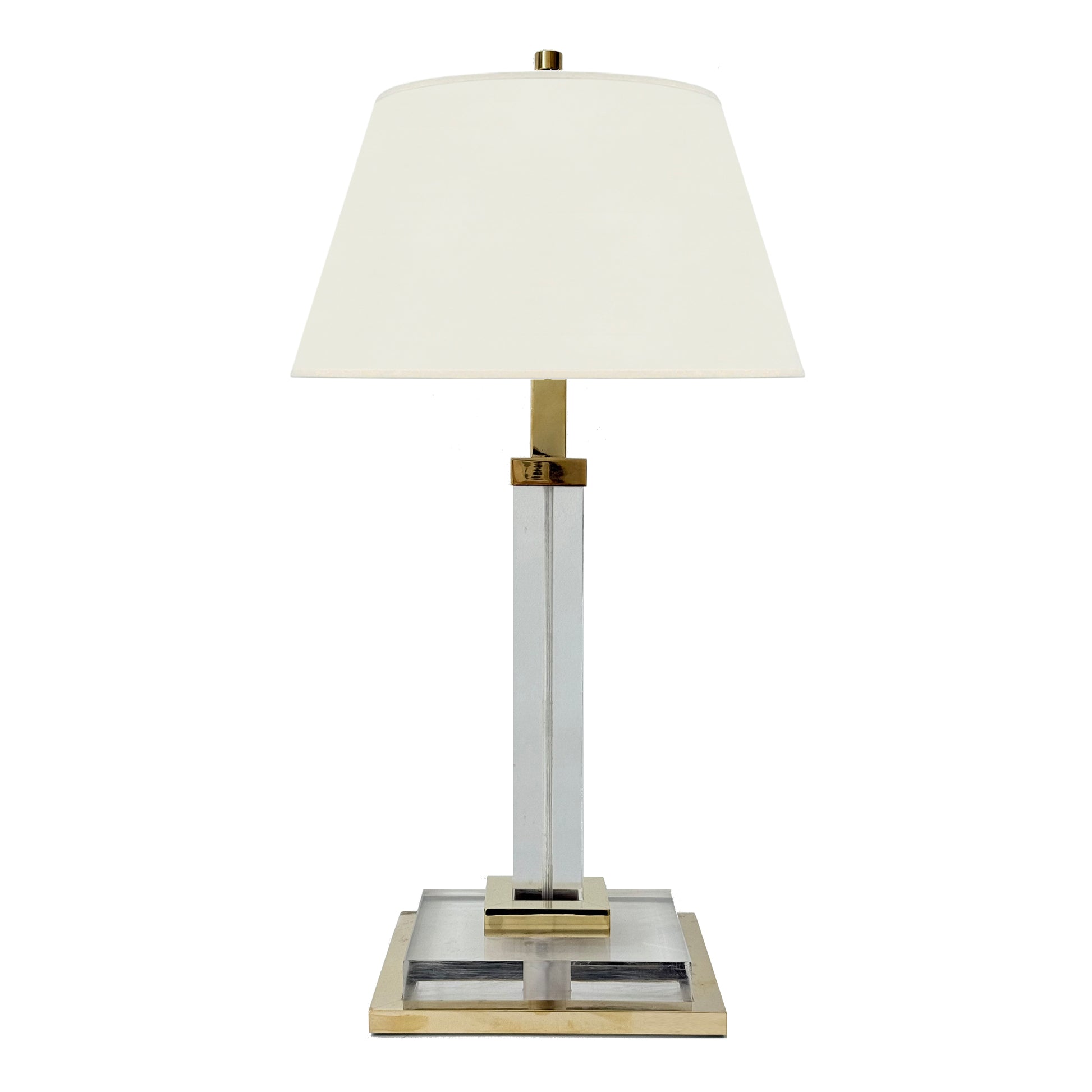 Italian Lucite and Brass Column Lamp – BK Antiques Home