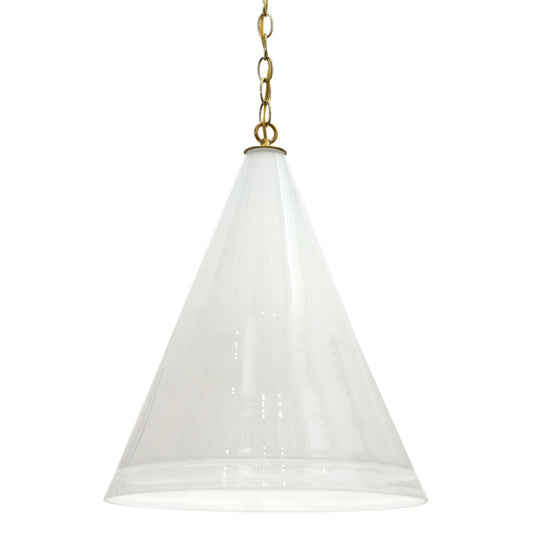 Mid Century Frosted Glass Pendant Light