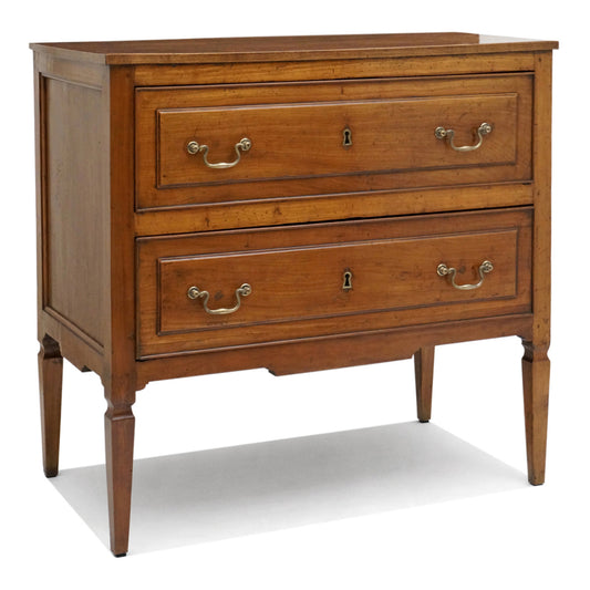 Italian Walnut Two-Drawer Commode
