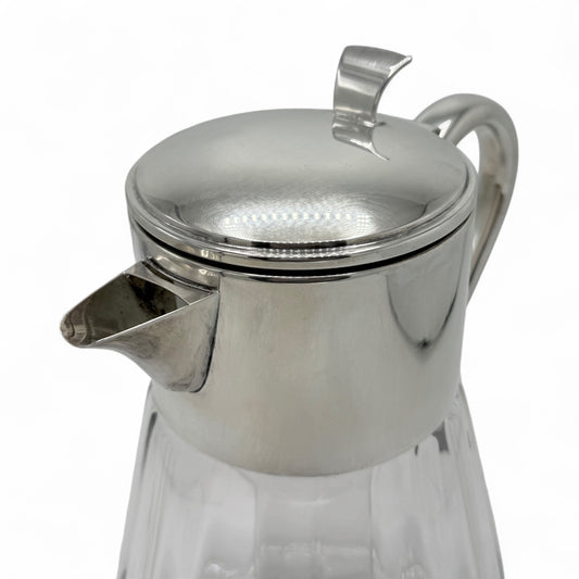 Vintage Silver Plate and Glass Pitcher