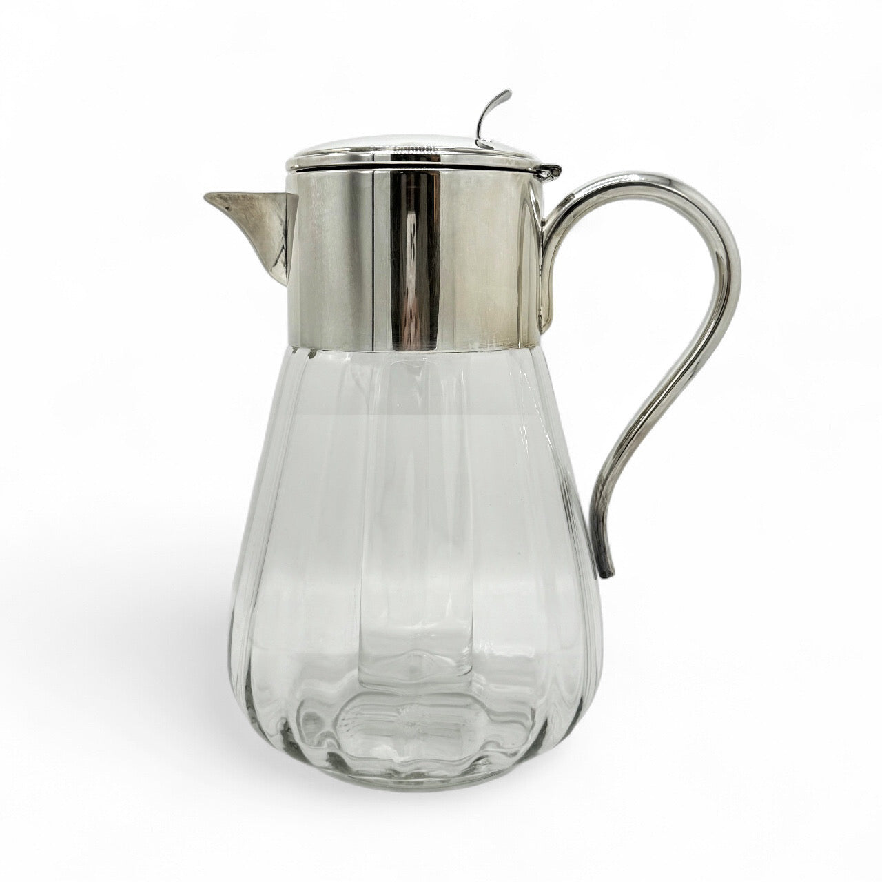 Vintage Silver Plate and Glass Pitcher