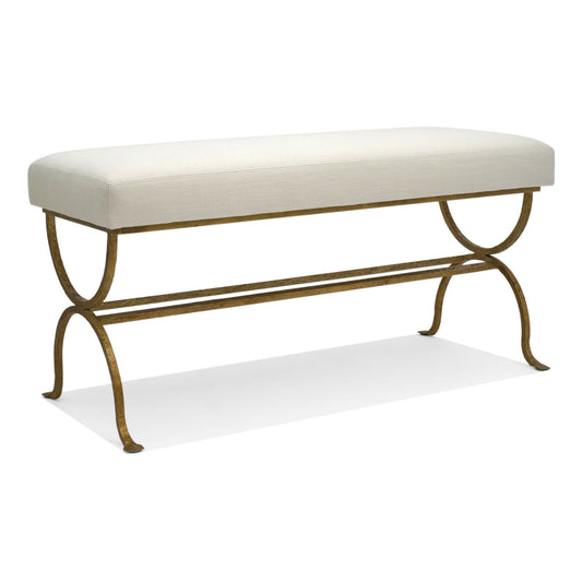 Vintage Gilt Iron Bench