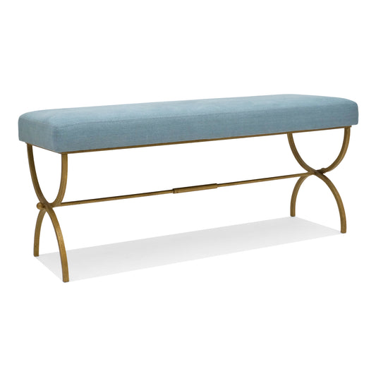 Vintage Gilt Iron Bench