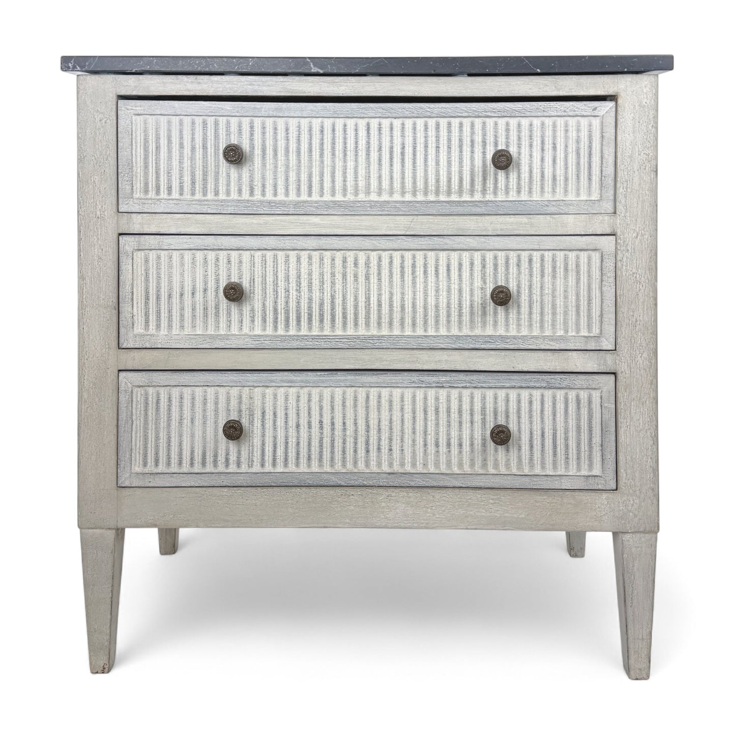 Light Gray Commode with Black Marble Top
