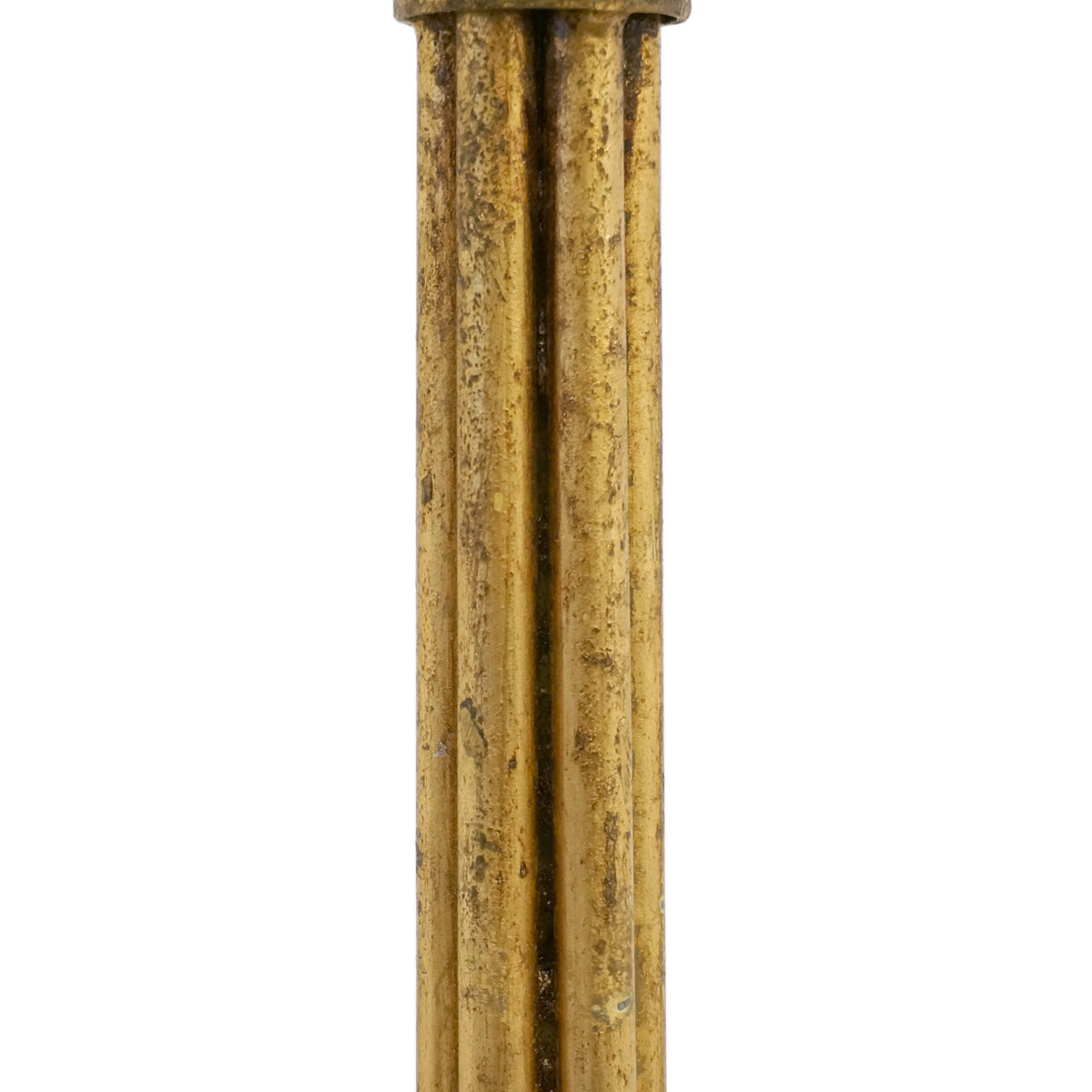 Six Light Gilt Iron Chandelier