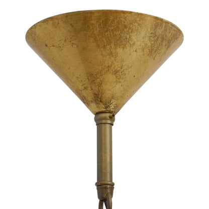 Six Light Gilt Iron Chandelier