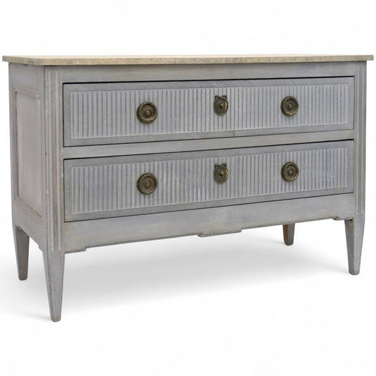 Painted Two Drawer Commode