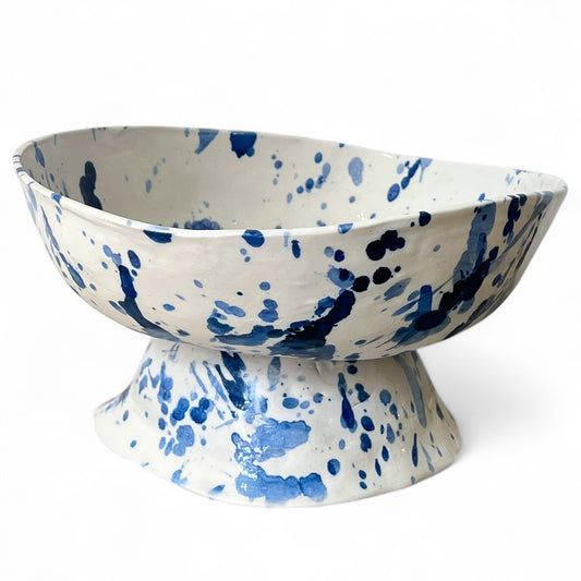 Handbuilt Porcelain Pedestal Bowl