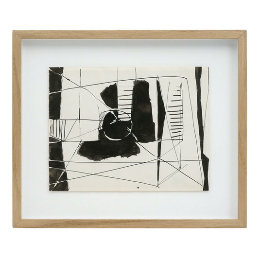 Abstract Black & White Water Color by Jacques Nestle
