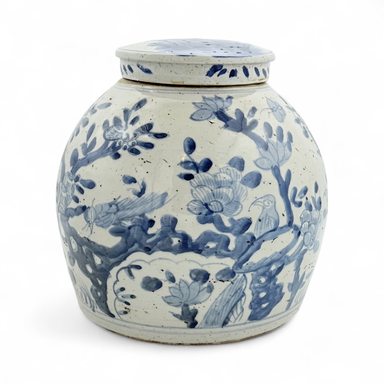 Vintage Chinese Blue and White Ginger Jar