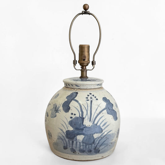 Blue & White Chinoiserie Ginger Jar Table Lamp