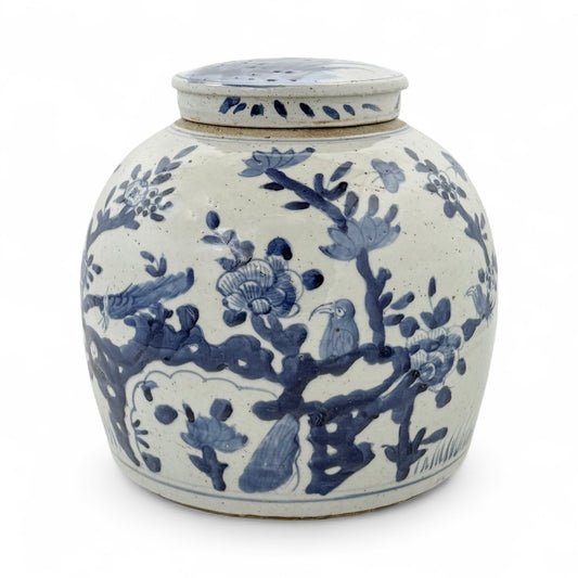 Vintage Chinese Blue and White Ginger Jar