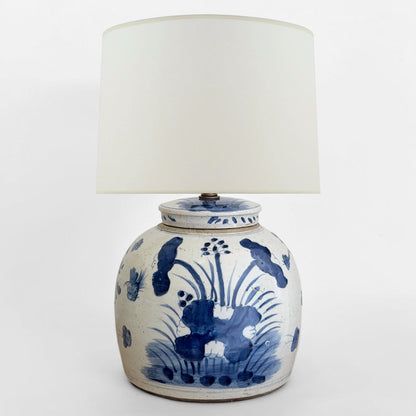Blue & White Chinoiserie Ginger Jar Table Lamp