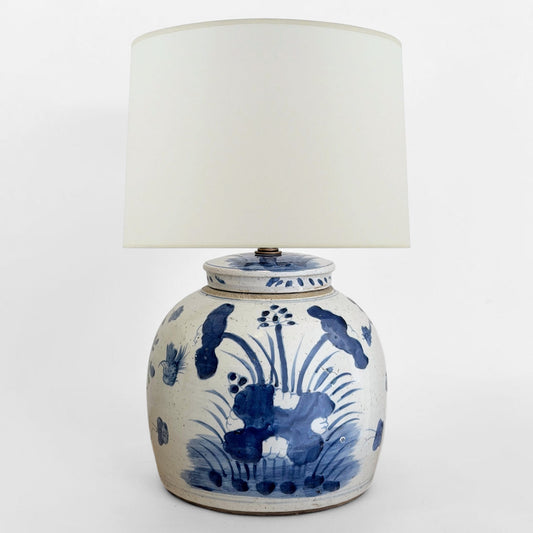 Blue & White Chinoiserie Ginger Jar Table Lamp